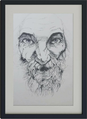Illustration of an old man